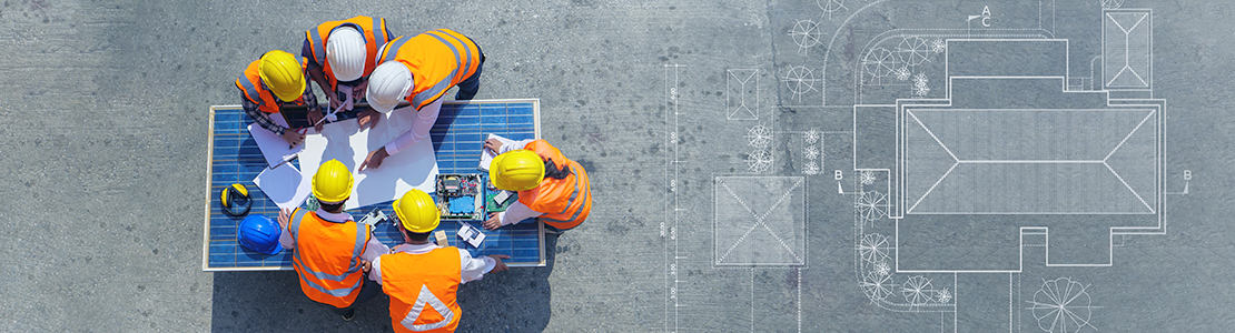 project managers on construction site