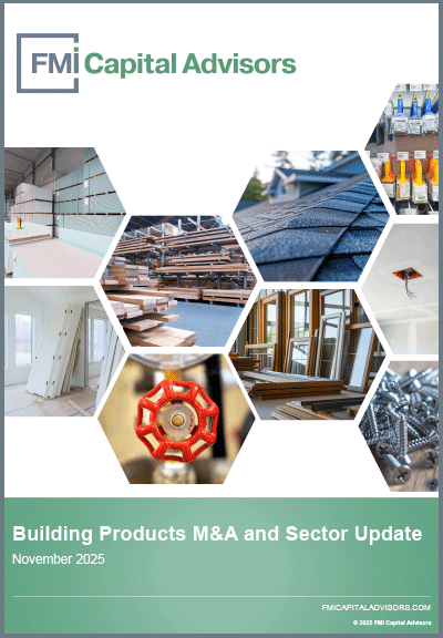 Building Products M&A and Sector Update: November 2025
